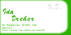 ida dreher business card